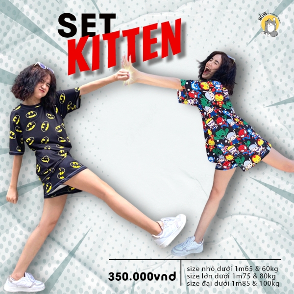 [Kitten Set] - set đồ hoạ tiết Made by Méow